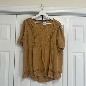 Knox Rose Mustard Yellow Top
